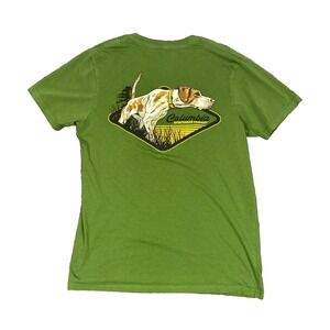 Columbia Sportswear Shirt Mens Medium Green Outdoor Pointer Dog Graphic T-Shirt